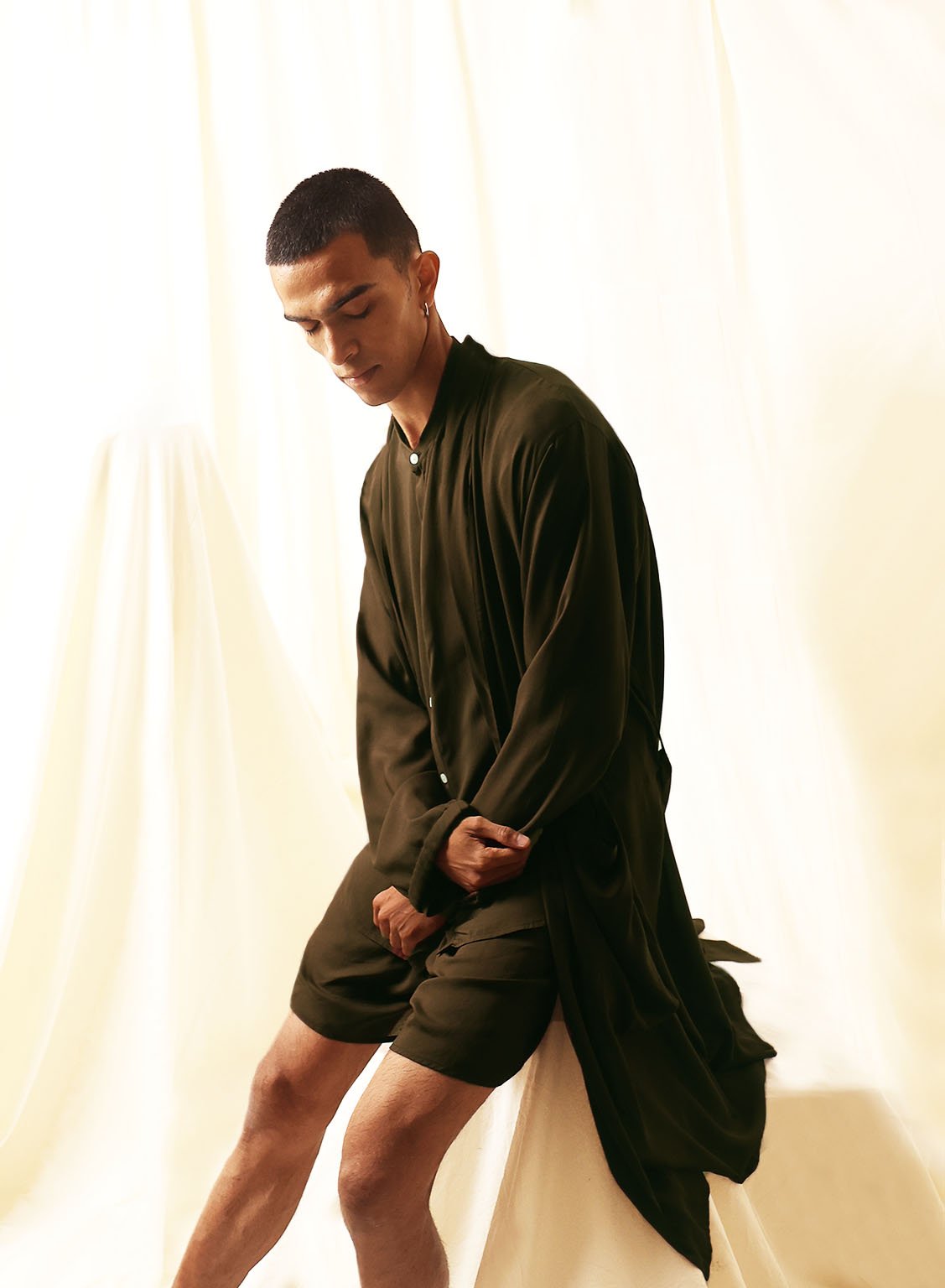 beneath burgundy skies (lounging robe)